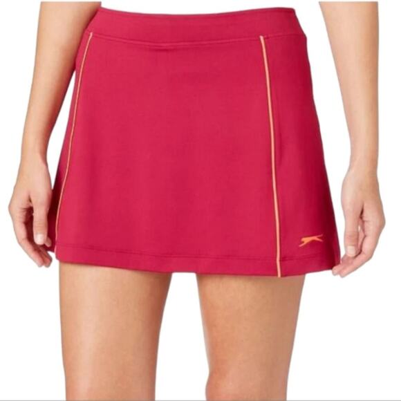 Slazenger Solar Eclipse Pleated Golf Tennis Tech Skort Red‎ Berry Size Medium - Picture 1 of 14